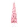 Slim Christmas Tree with LEDs Pink 82.7"