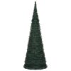 Pop-up String Artificial Christmas Tree with LED Green 70.9"