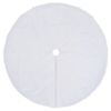 Christmas Tree Skirt White 48" Faux Fur