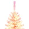 Pre-lit Artificial Christmas 2-Piece Set, 5FT Pink Christmas Tree with 6 feet Garland