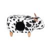 Animal storage stool for kids, ottoman bedroom furniture, cow style kids footstool