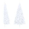 Artificial Half Christmas Tree with Stand White 70.8" PVC