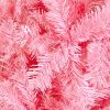 Slim Christmas Tree with LEDs Pink 82.7"