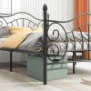 Victorian Vintage Style Full Size Bed Frame Metal Platform Mattress Foundation with Headboard Footboard XH