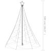 Christmas Tree with Metal Post 1400 LEDs Warm White 16.4'