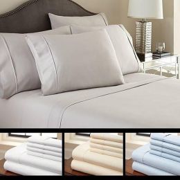 6-Piece Luxury Soft Bamboo Bed Sheet Set in 12 Colors (Color: Taupe, size: KING)