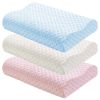 Contour Memory Foam Pillow Orthopaedic Head Neck Back Support Pillow with Cover, 1/2 Pack