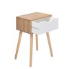 Modern Natural Nightstand, Wooden Drawer With Storage, Living Room Bedroom Furniture