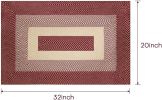 Area Rug Hand Woven Premium Cotton Material Eco Friendly Braid Craft Beautiful Carpet Non-Slip Durable Comfortable for Living Room Bedroom Home Decora