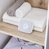End Side Table Nightstand with Storage Drawers and Solid Wood Legs, 1PCS