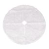 White Long Plush Christmas Tree Skirt Faux Fur Snowy Floor Mats Cover Xmas Decor