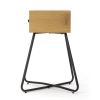Modern Night Stand, End Table with Drawer, Cross Legs, Bedroom Furniture for Small Spaces, Living Room, Oak XH