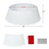 Galvanized Metal ChristmasTree Collar Skirt Ring Cover Decor
