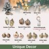 2ft Tabletop Christmas Tree with Light Artificial Small Mini Christmas Decoration with Flocked Snow;  Exquisite Decor & Xmas Ornaments for Table Top f