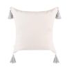 Boho Tufted Pillow Cover 18 x 18 Inches 2PCS Throw Pillowcase Handmade Colorful Decorative Cushion Case with Tassel for Sofa Couch Chair Bed
