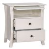 Multifunctional Storage Nightstand with 2 Drawers and an open cabinet