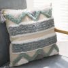 Boho Tufted Pillow Cover 18 x 18 Inches 2PCS Throw Pillowcase Handmade Colorful Decorative Cushion Case with Tassel for Sofa Couch Chair Bed